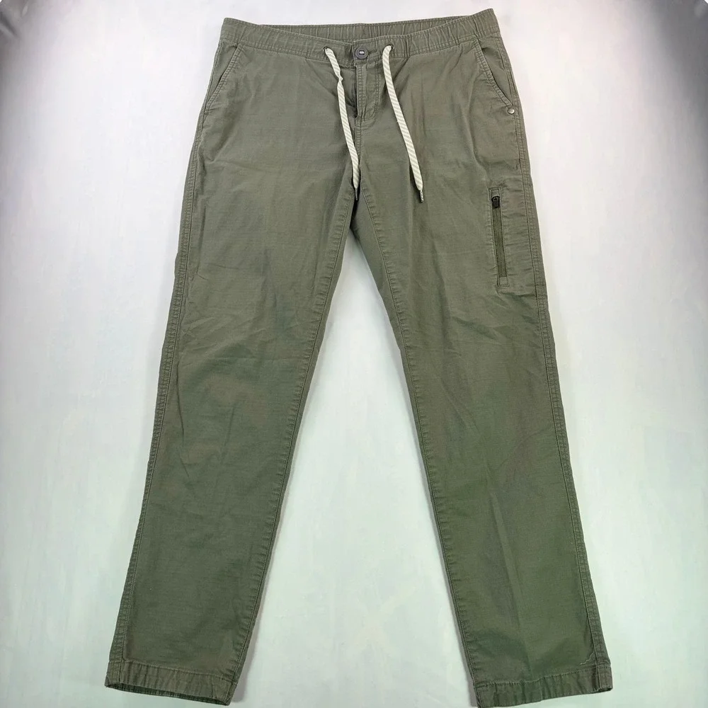 Vuori Olive Green Climber Pants with Drawstring Waist - Picture 1 of 9